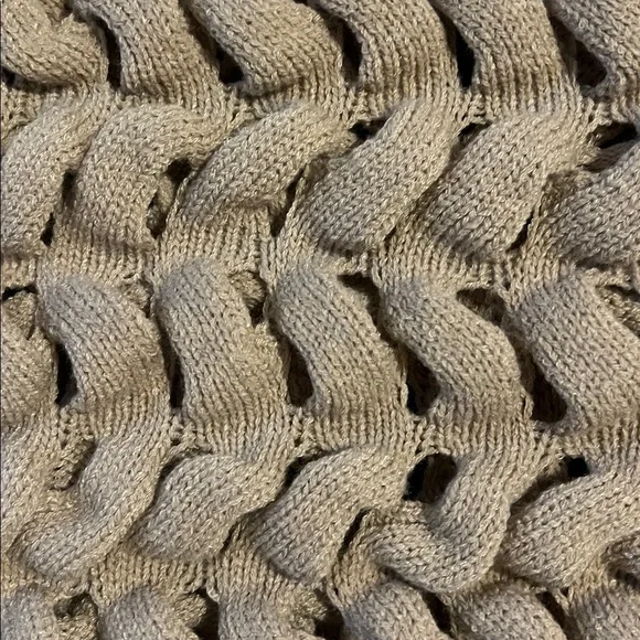Chunky Knit Openwork Sweater - Tan - Picture 4 of 4
